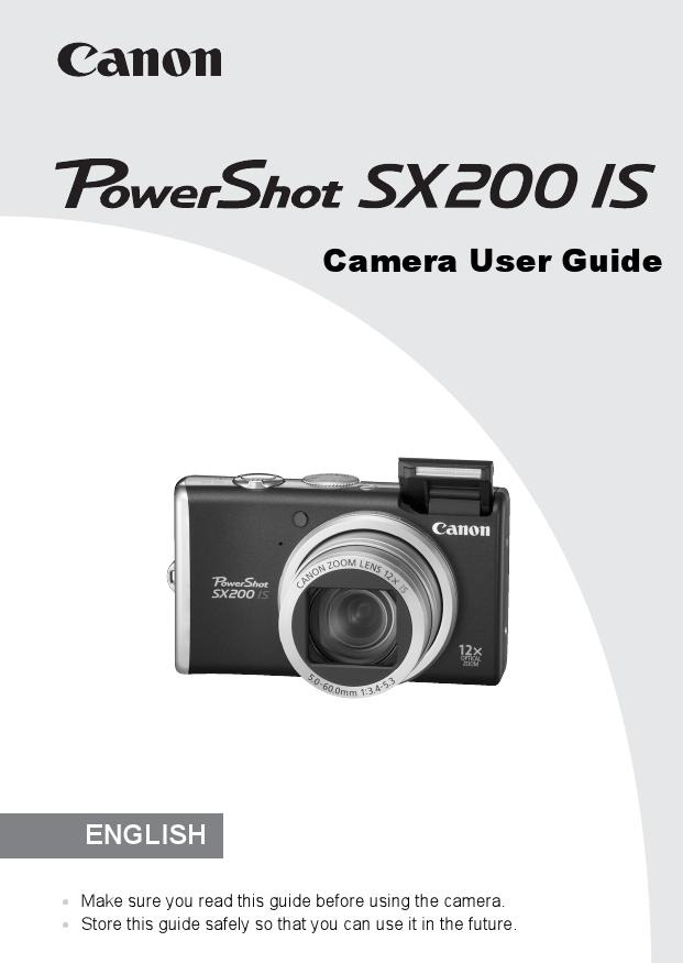 فایل دفترچه دوربین کانن PowerShot SX200 IS