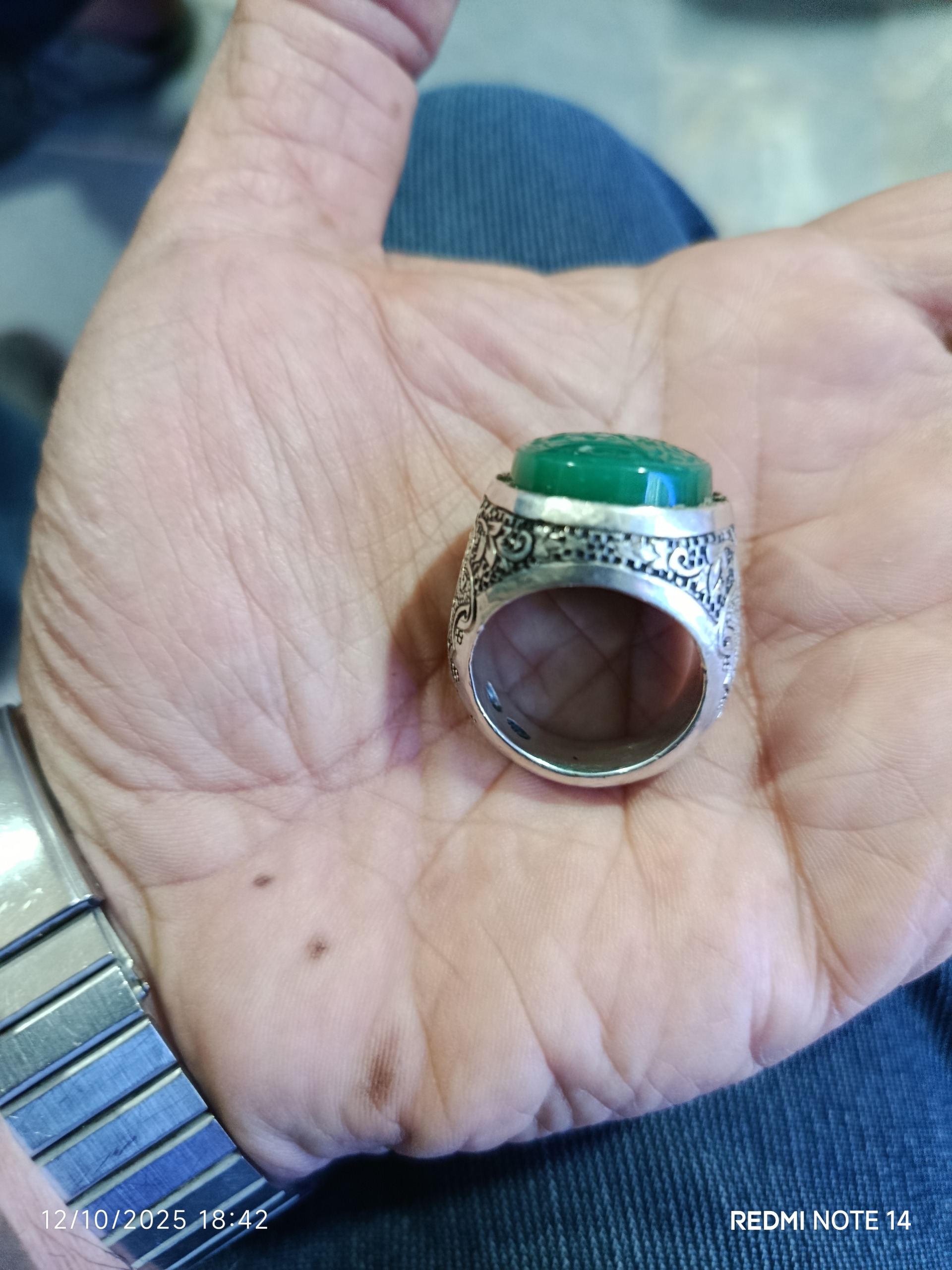 انگشتر نقره حکاکی عتیقه