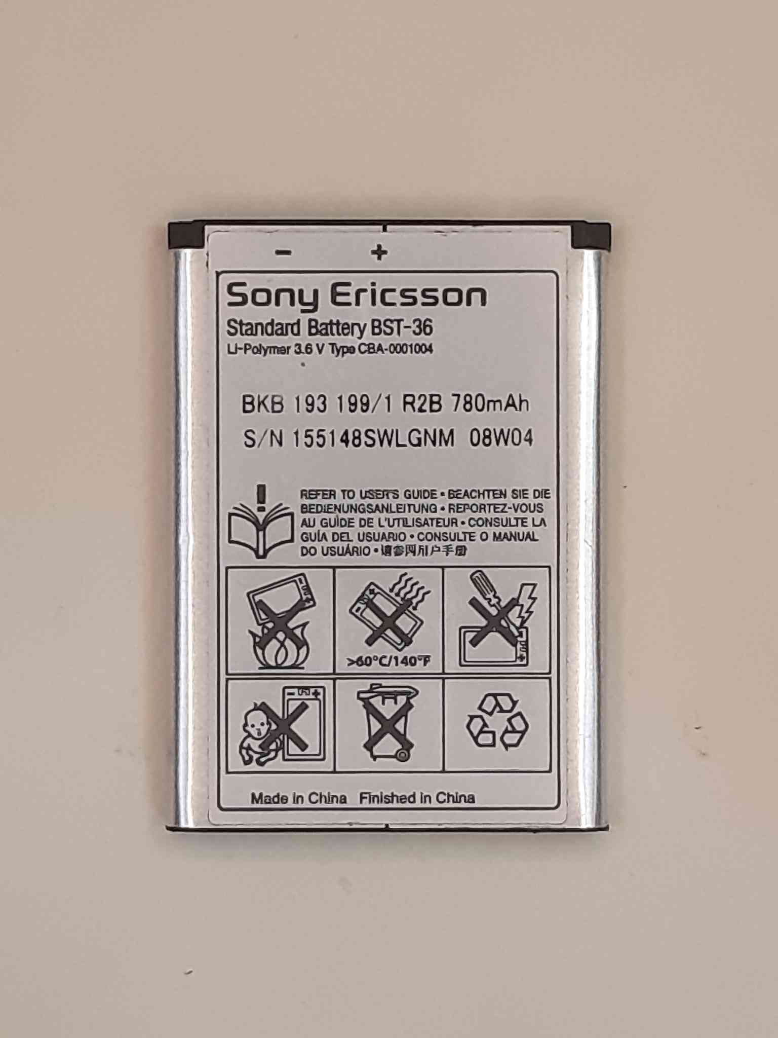 باتری موبایل سونی اریکسون Sony Ericsson k310