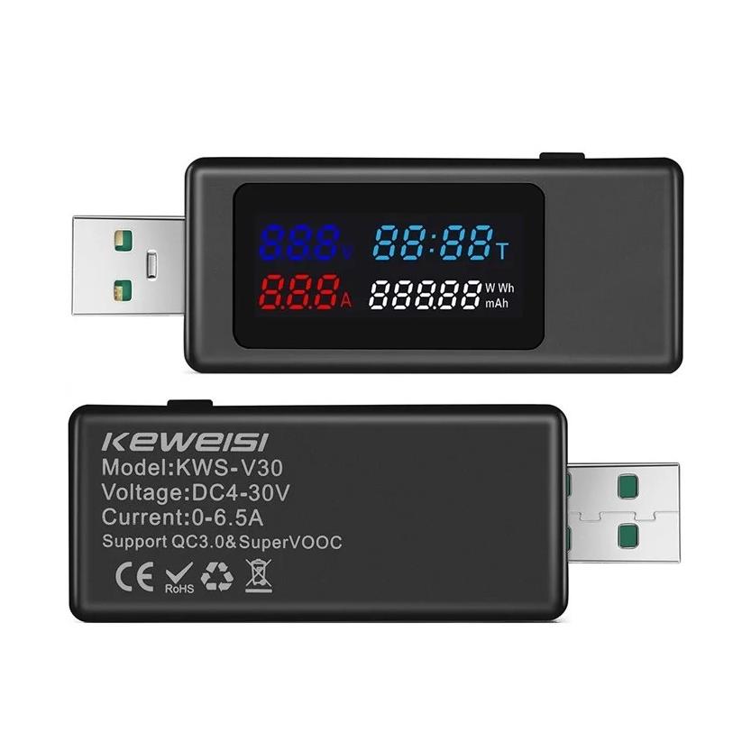 تستر حرفه ای درگاه USB فست شارژ keweisi kws-v30