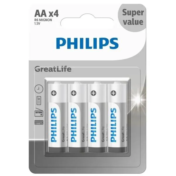 دو بسته باتری قلمی AA فیلیپس GreatLife گریت لایف