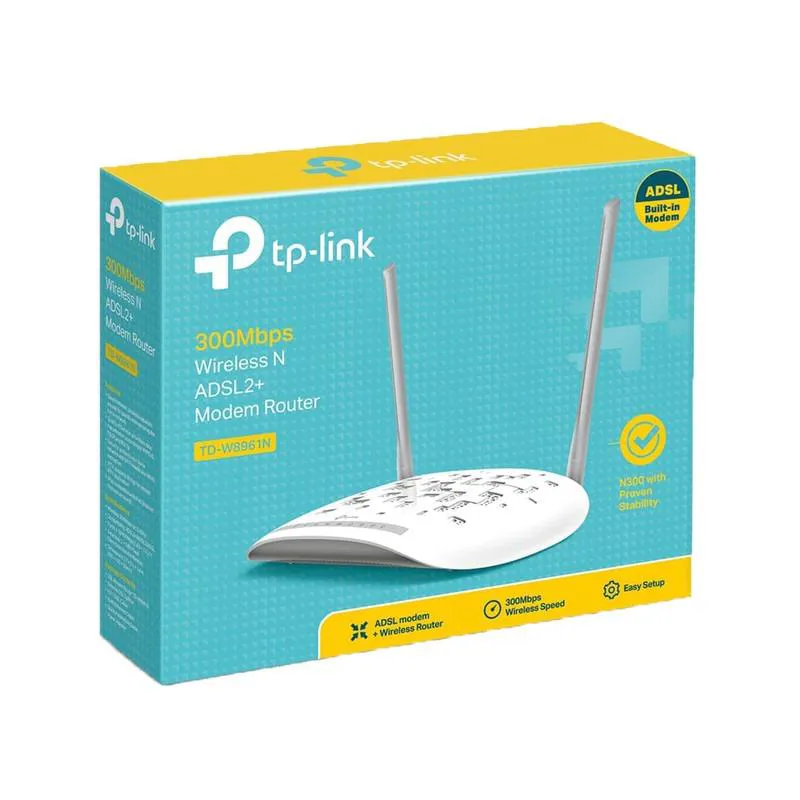 مودم تی پی لینک دو آنتنه 8961 با 36 ماه گارانتی