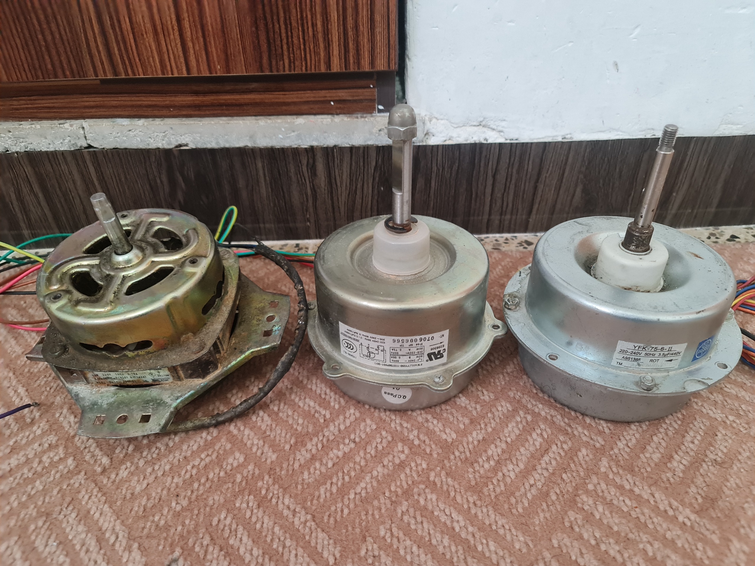 سه عدد موتور کولر گازی