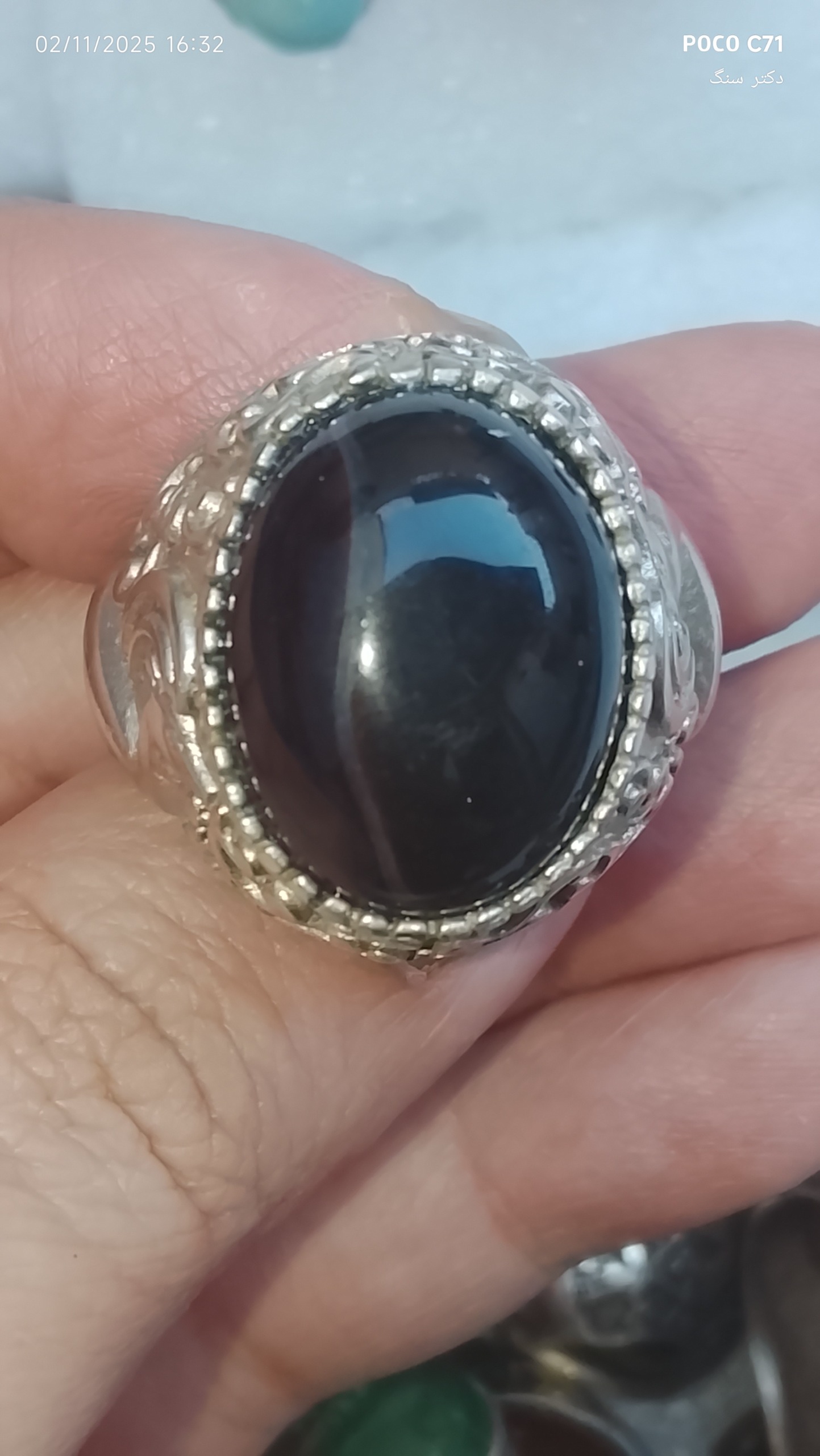 انگشتر غول پیکر کلکسیونی ناب کهنه درشت