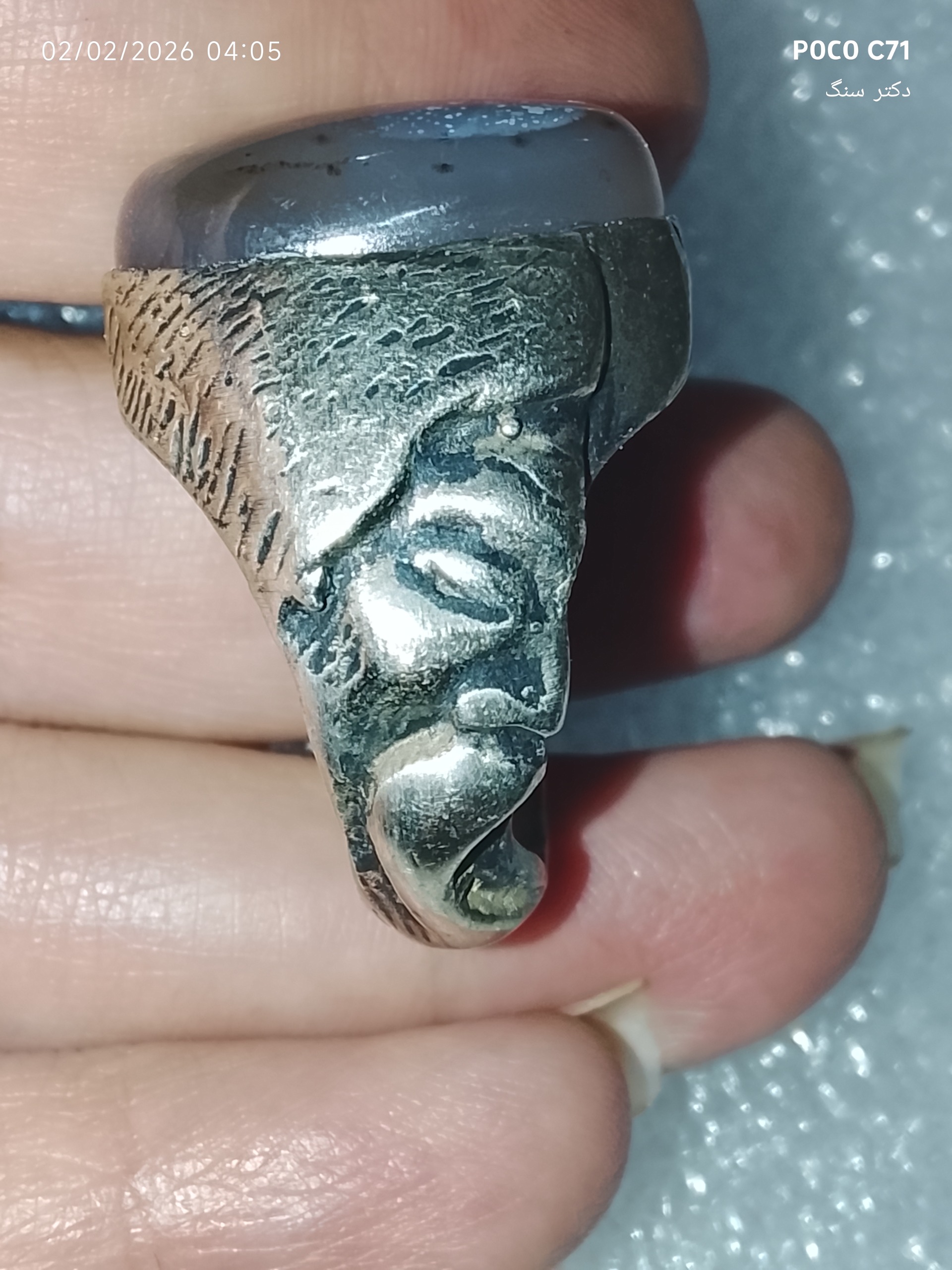 انگشتر غول پیکر کلکسیونی ناب کهنه درشت