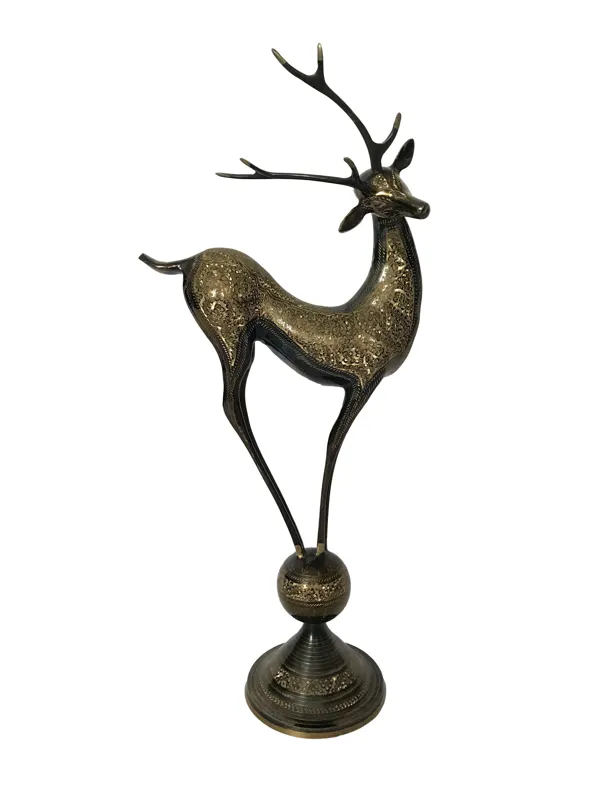مجسمه آهوی برنجی
