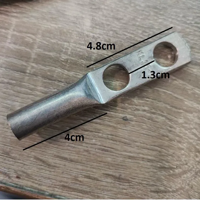 6 عدد کابلشو مسی قلع اندود سایز 35 - دو سوراخ 12