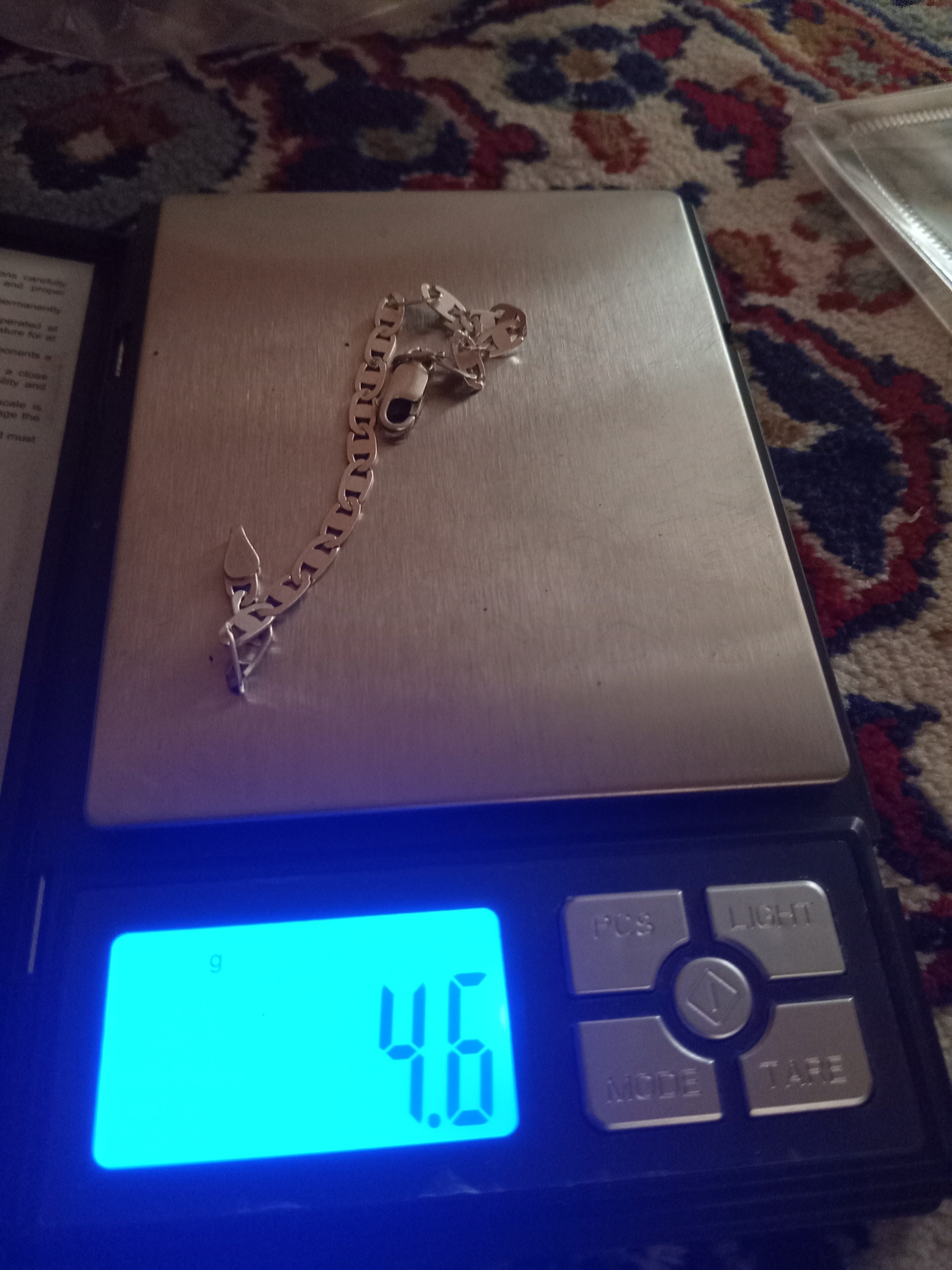 دستبند نقره 4.6 گرم سفارش اروپا