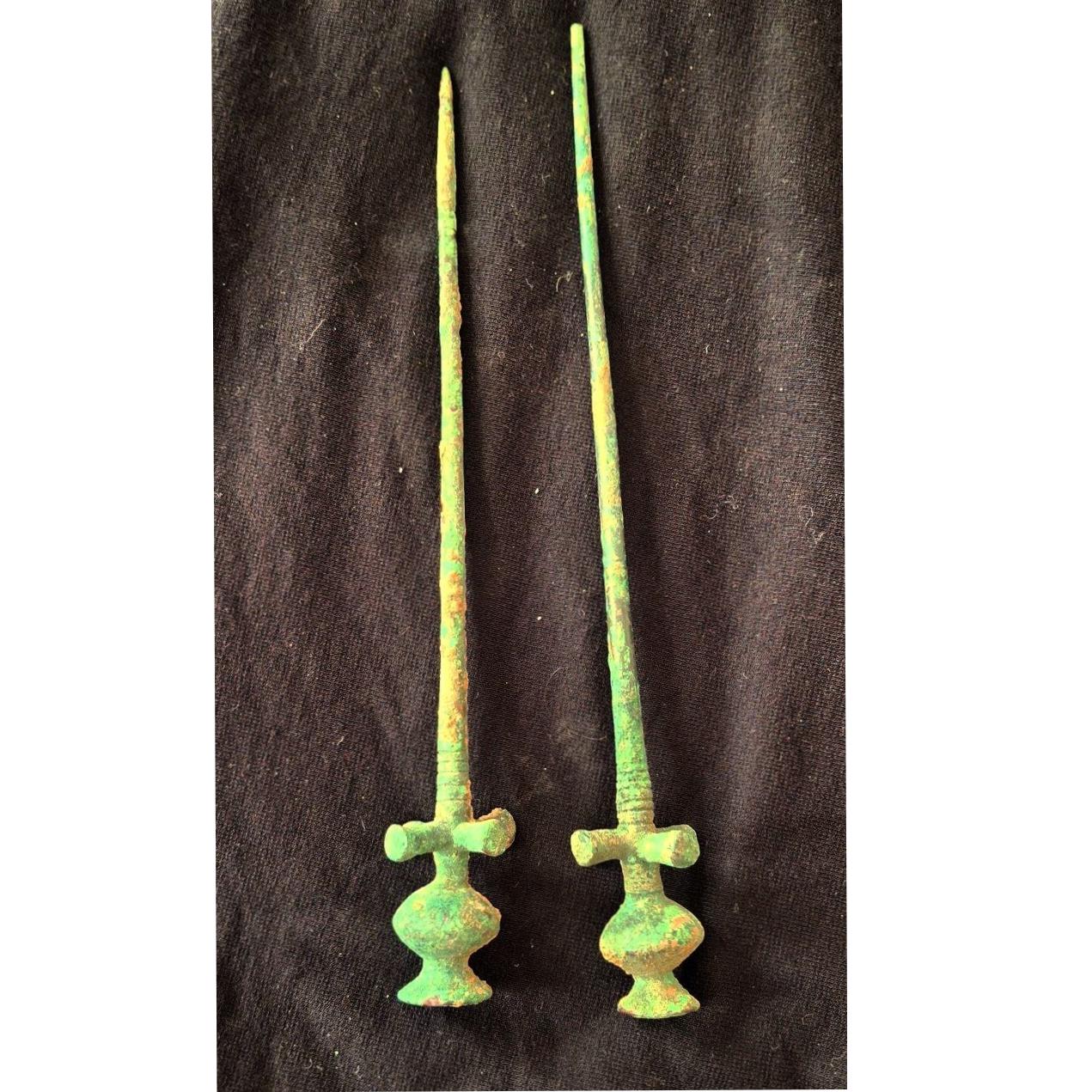 جفت موبند مفرغ قدیمی 23 سانتی