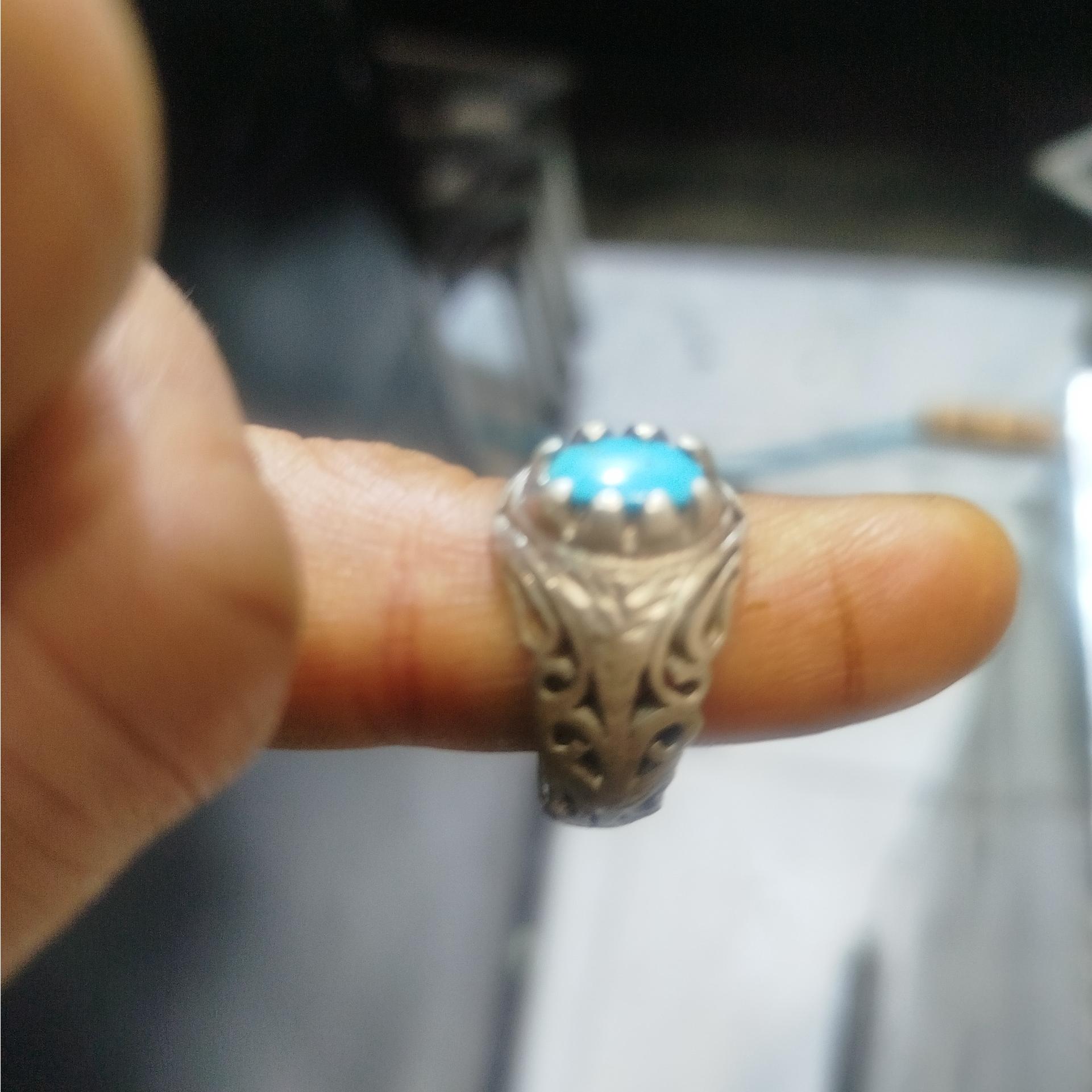 انگشتر فیروزه نقره