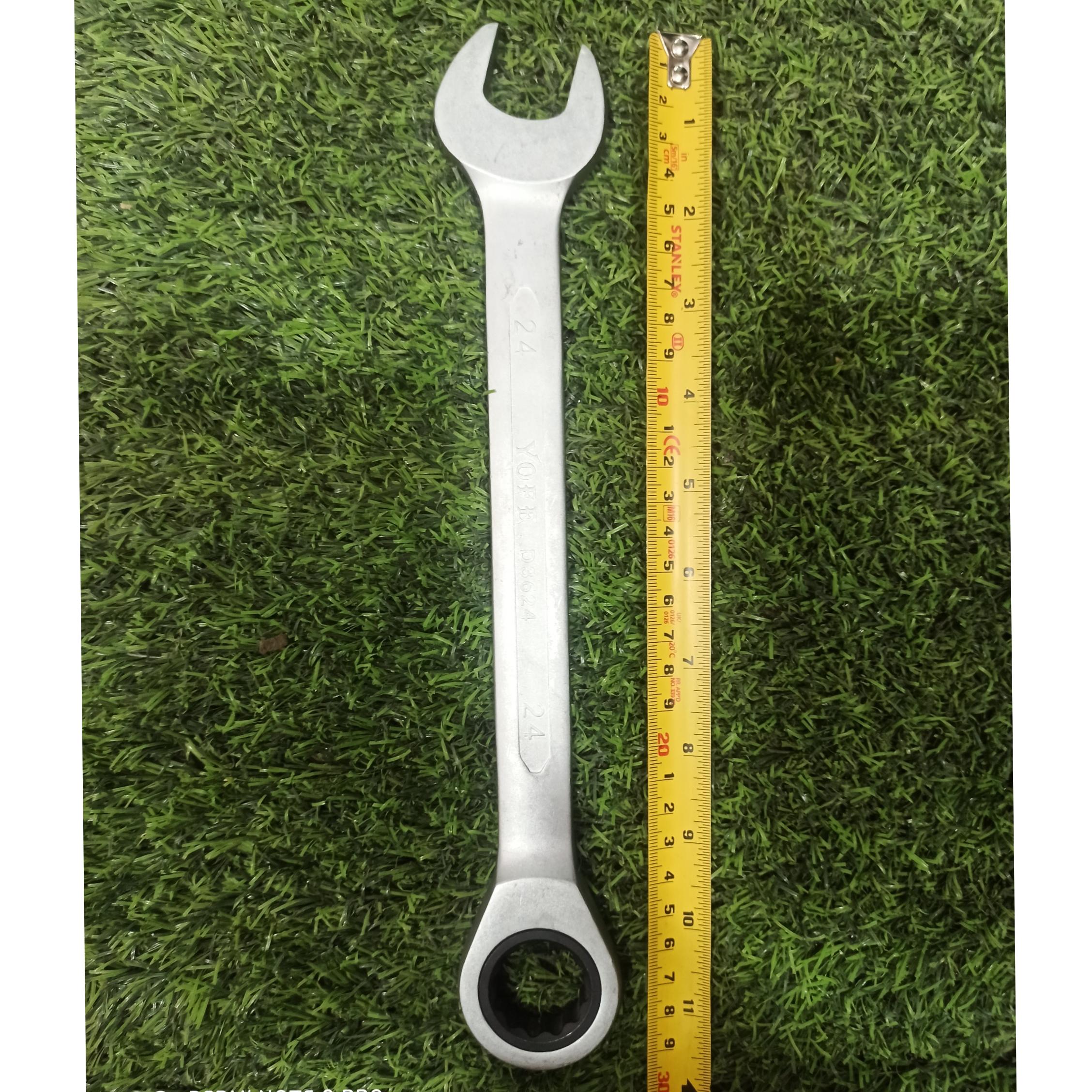 آچار یک سر تخت یک سر جغجغه سایز 24