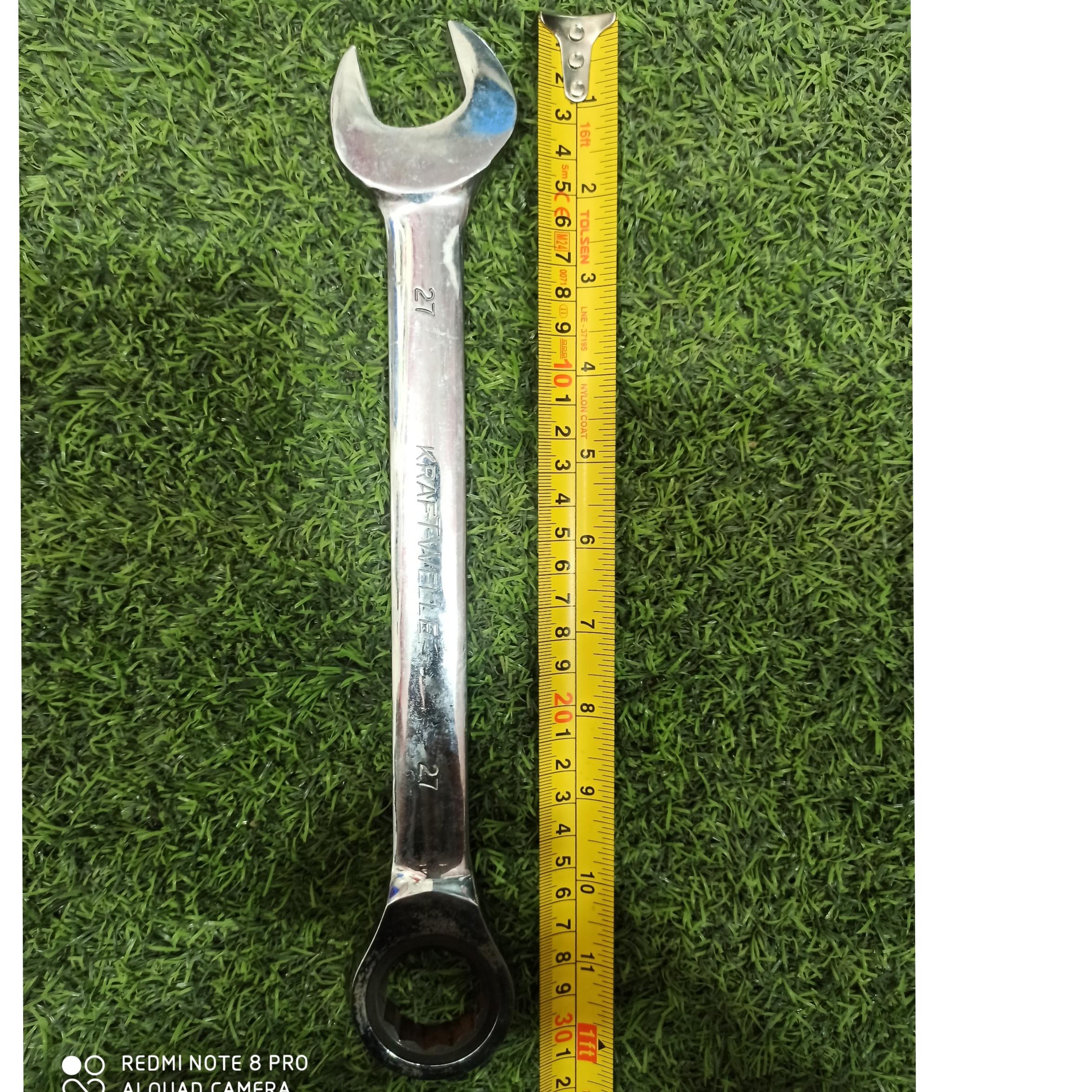 آچار یک سر تخت یک سر جغجغه سایز 27