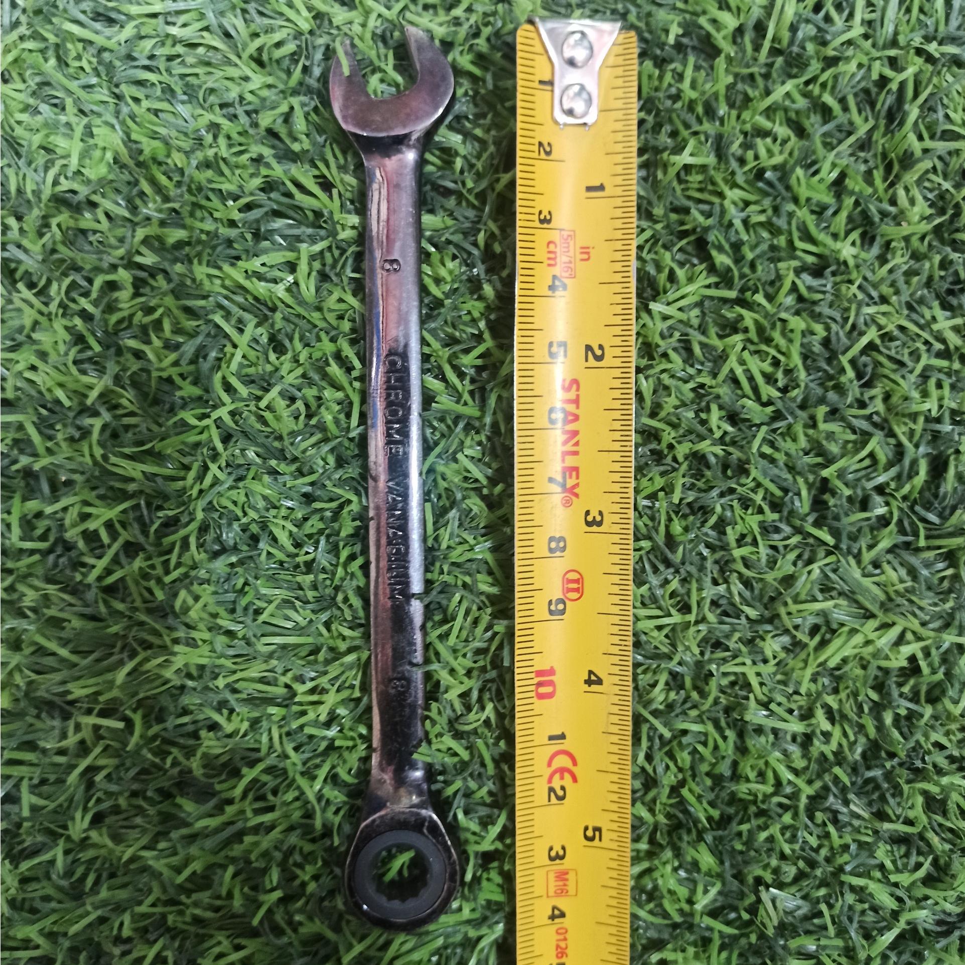 آچار یک سر تخت یک سر جغجغه سایز 8