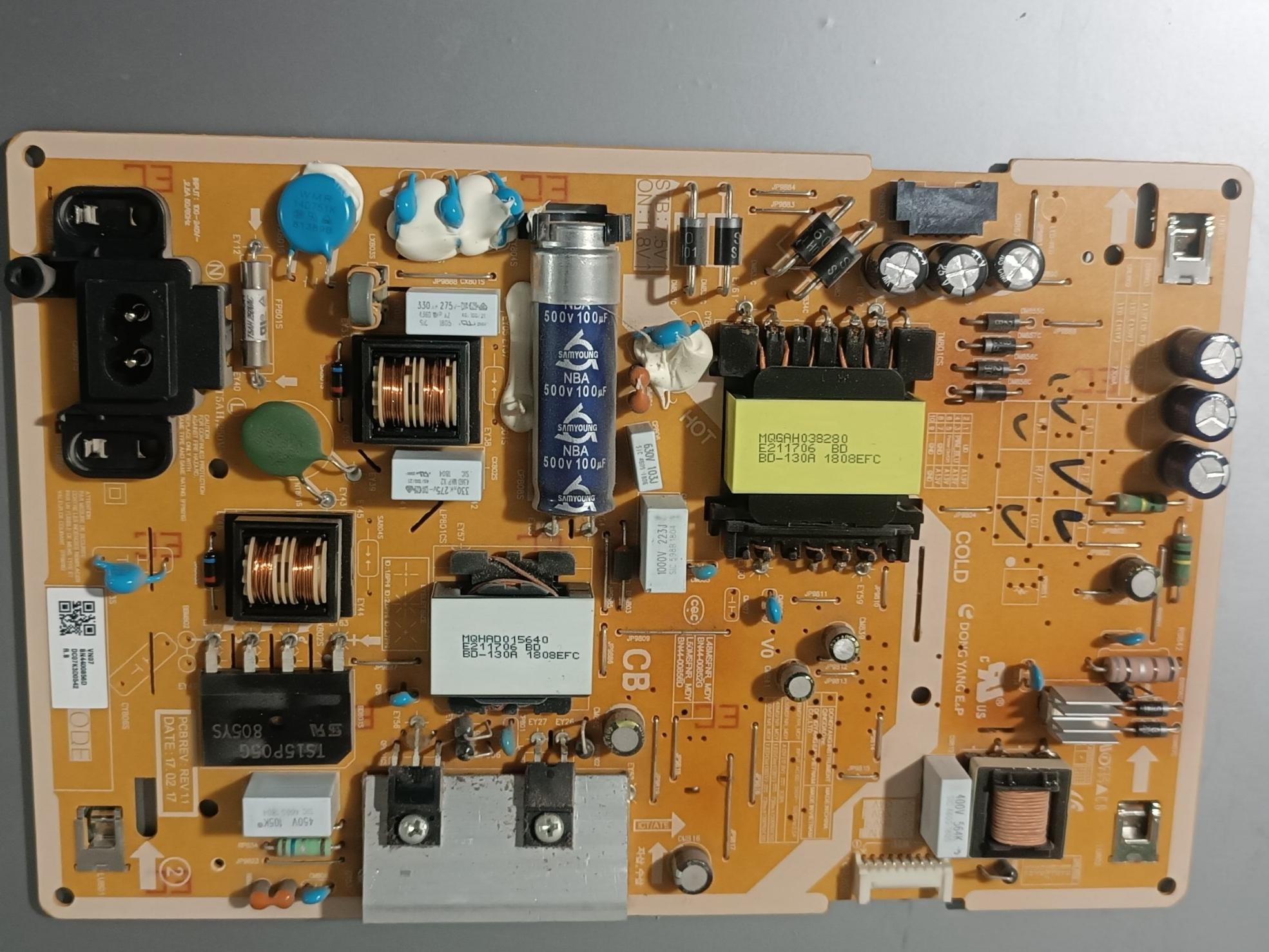 ua49m5000A برد پاور تلویزیون سامسونگ
