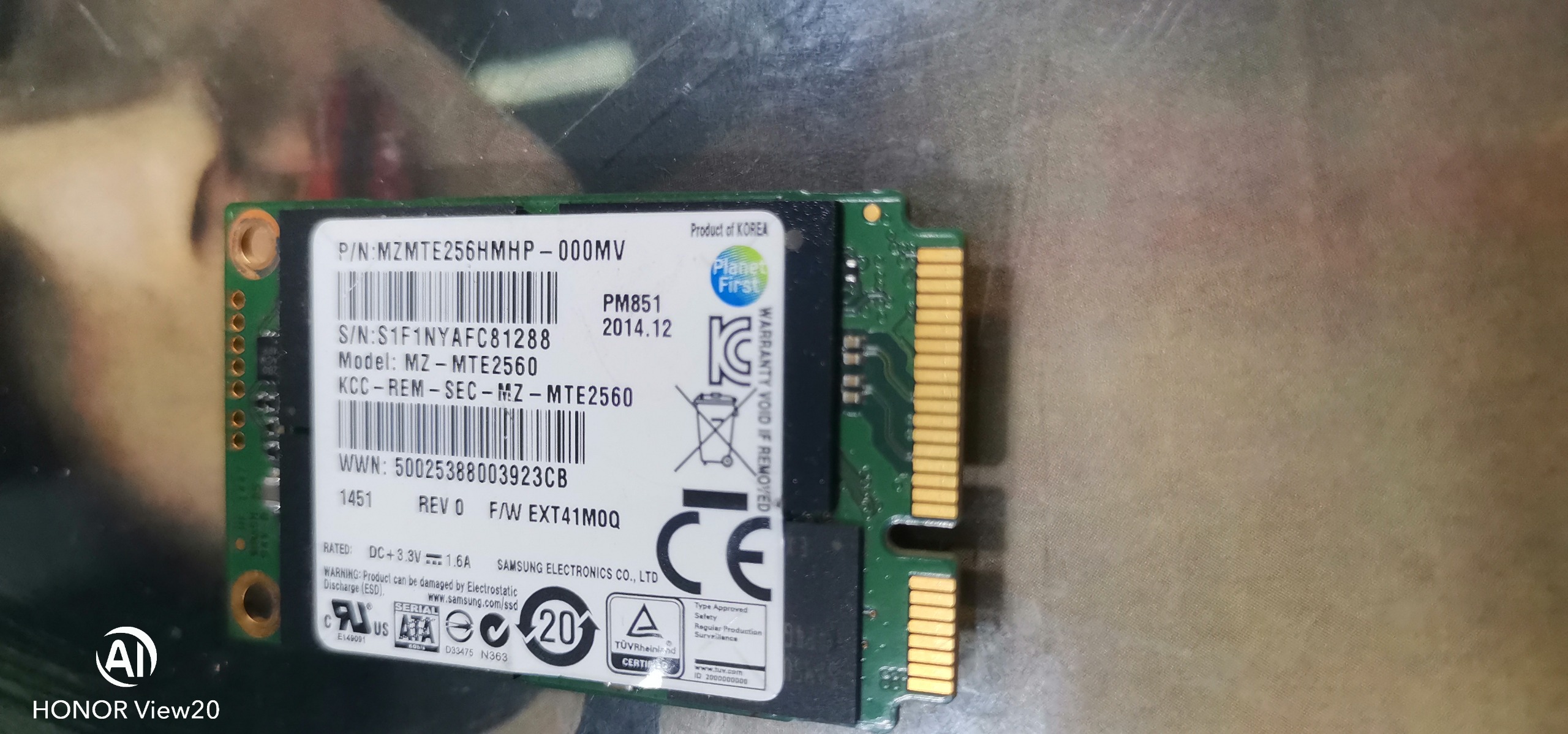 فروش فوری SSD سامسونگ m-sata 256gb