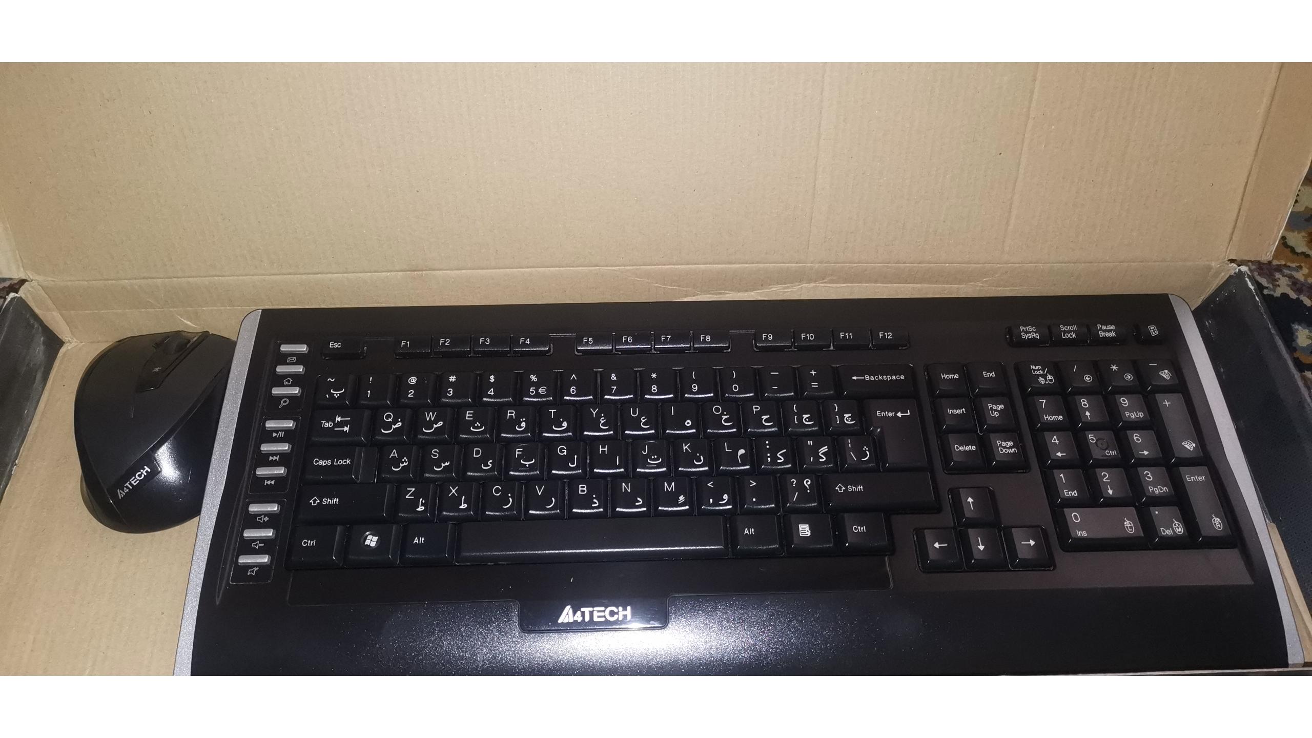 فروش یک عدد ست موس و کیبورد A4 TECH