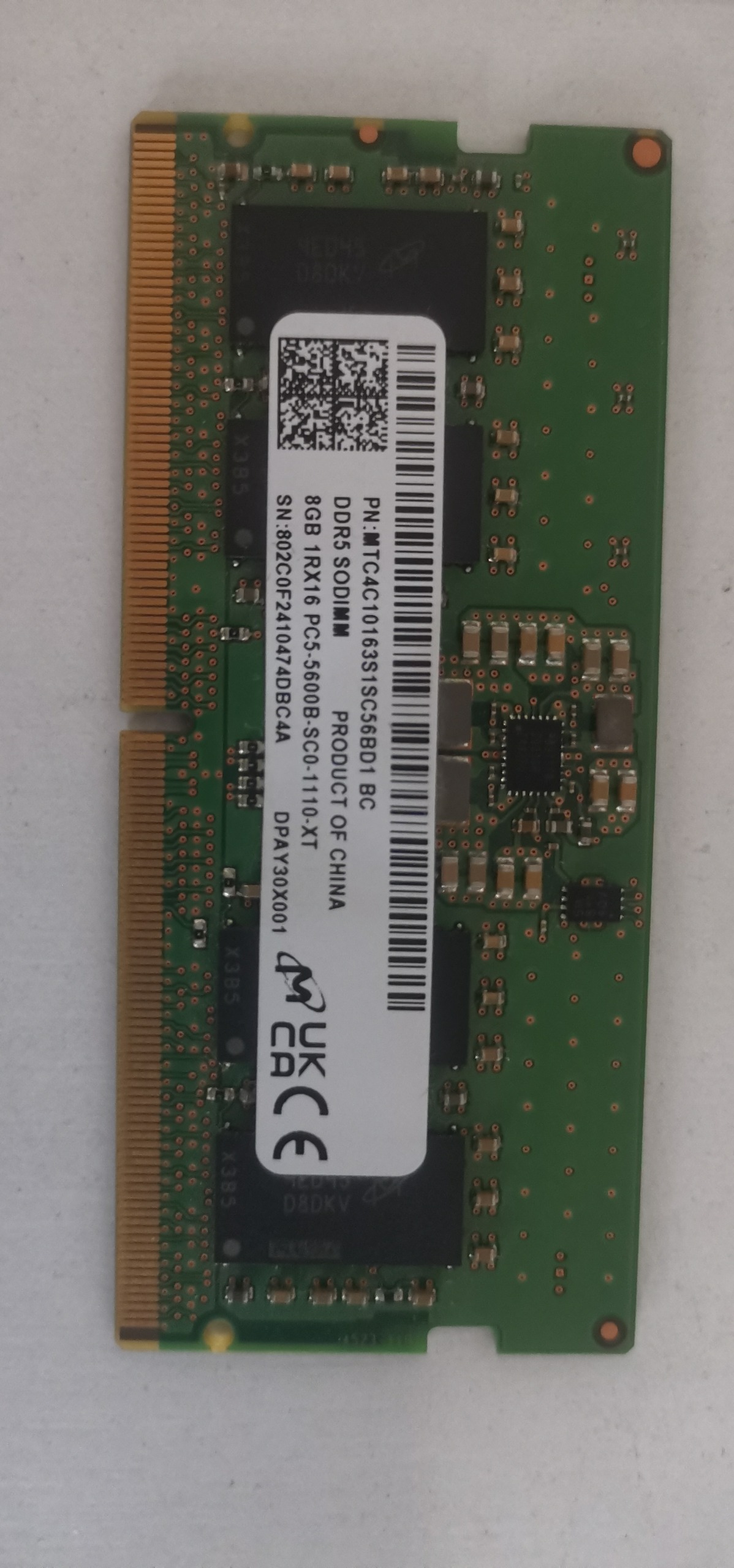 فروش یک عدد رم لپ تاپ DDR5 MİCRON