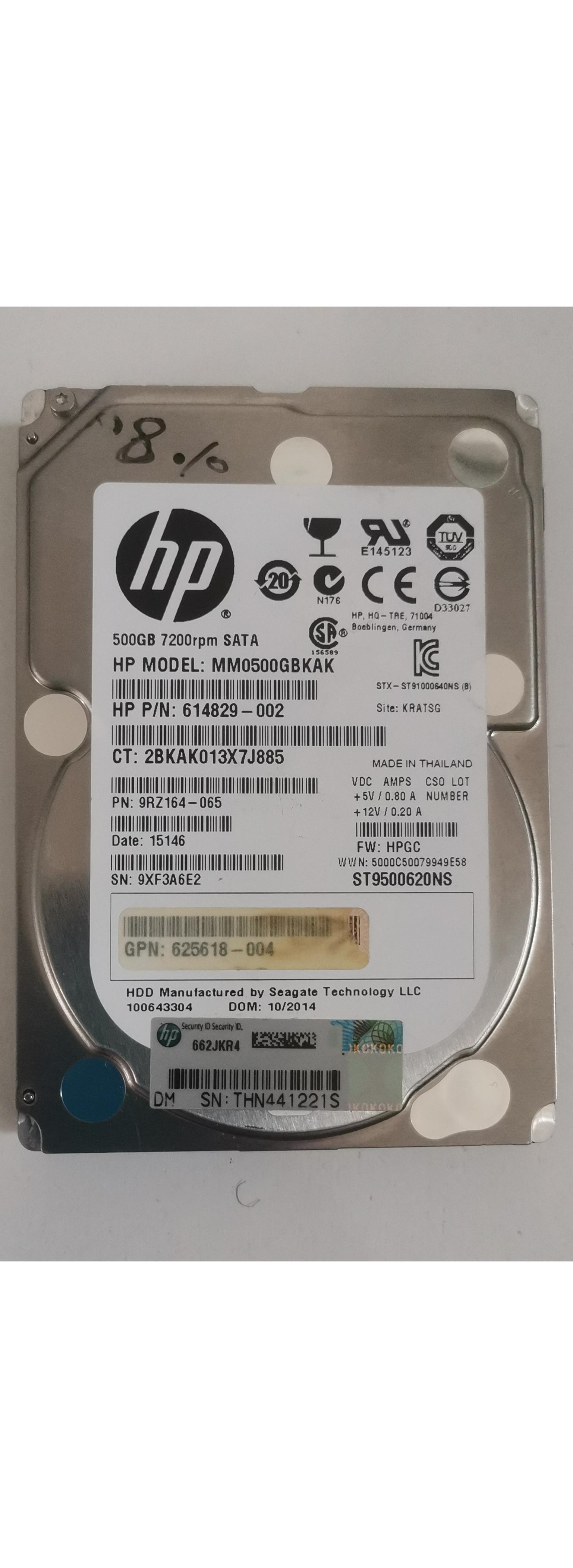 فروش یک هارد 500 گیگ نایاب hp