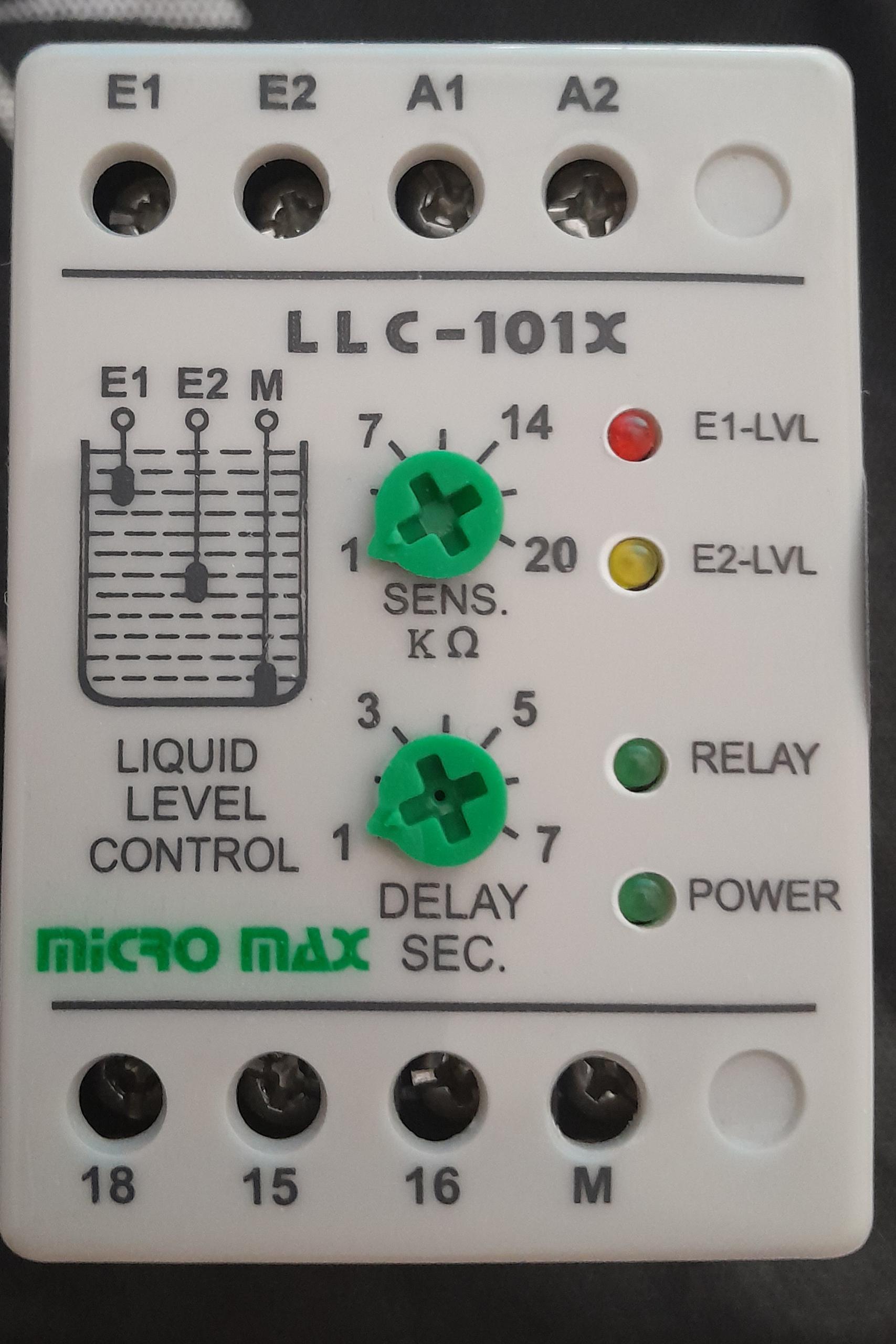 رله کنترل سطح مایعات (فلوتر میکرومکس) مدل LLC-101X