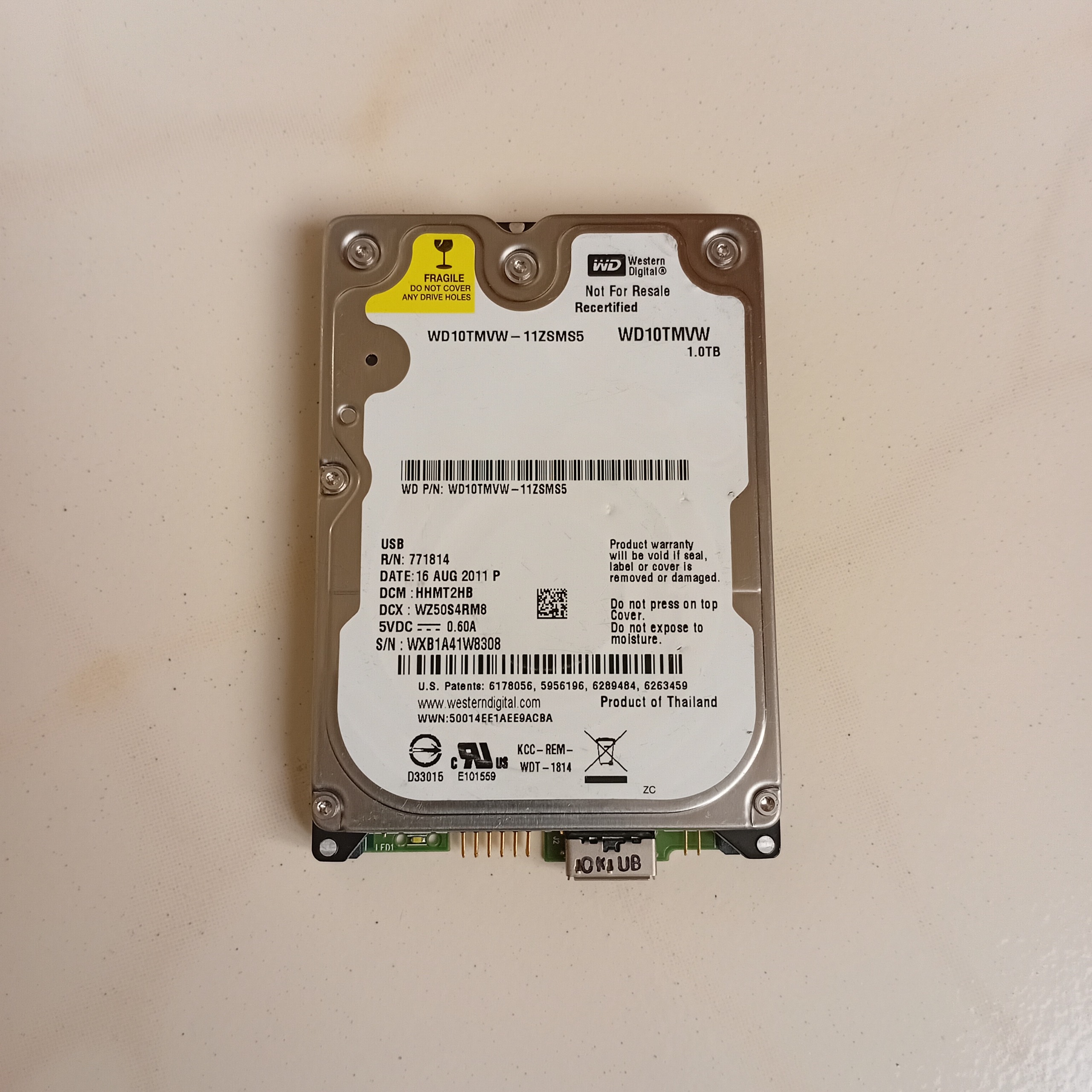 هارد اکسترنال 1 ترا وسترن ( توضیحات دارد )