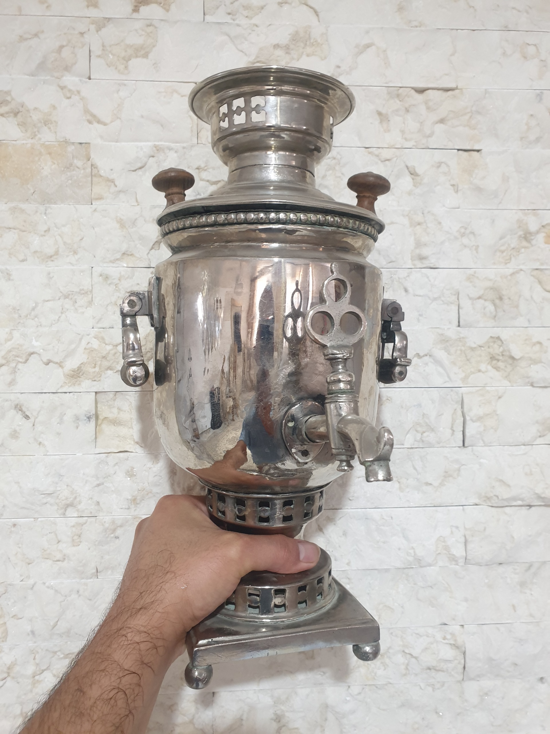سماور ورشو روسی قدیمی 4 لیتری