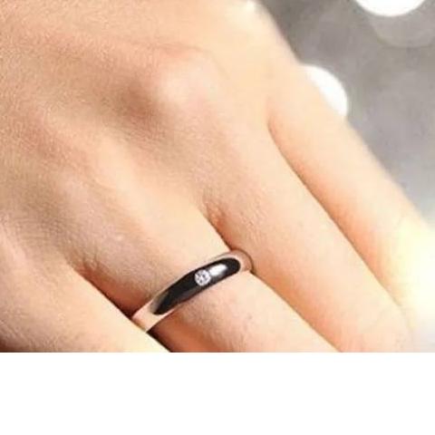حلقه نقره جواهر فرانسوی تک نگین