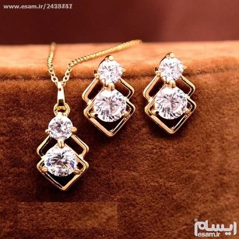 با روکش طلا نیم ست جواهر عروس