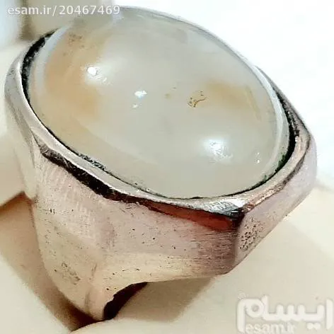 انگشتر جزع شفاف عسلی اعلا