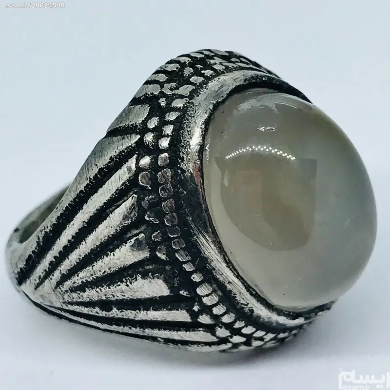 انگشتر نادر سلیمانی لامپی شفاف کلکسیونی