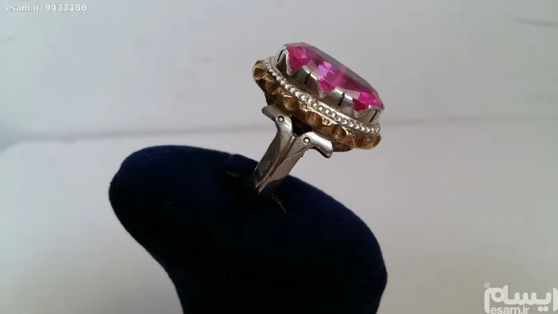انگشتر نقره یاقوت  اصل تمام دستسازمهر دار
