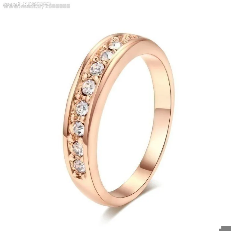 حلقه جواهر ژاپنی با رو کش طلای 24 عیار