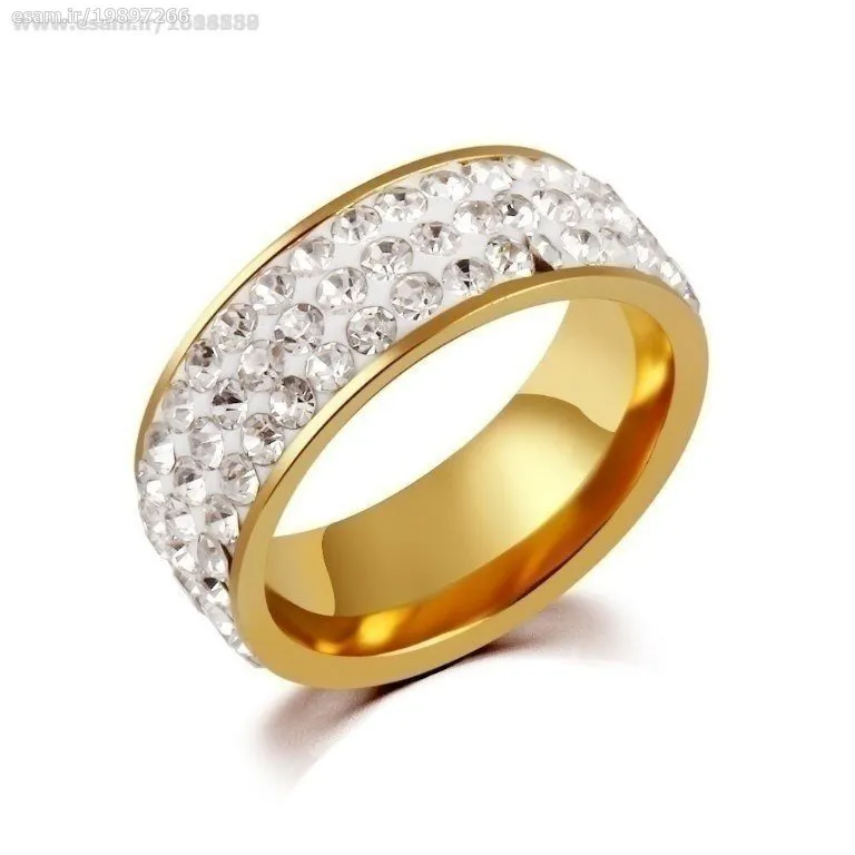 حلقه لوکس نامزدی با روکش طلای 24 عیار