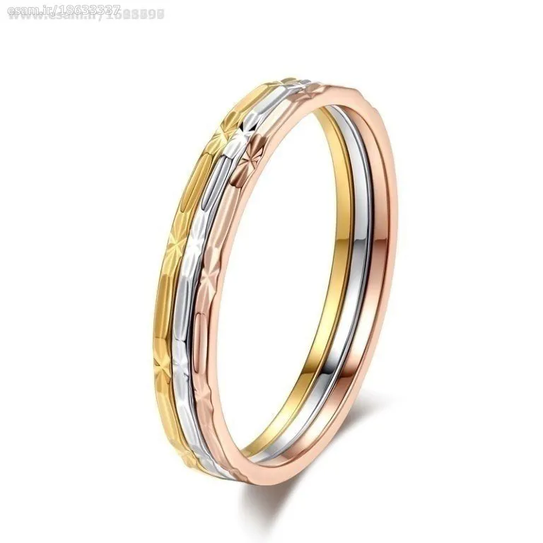 حلقه جواهر ایتالیایی با روکش طلا