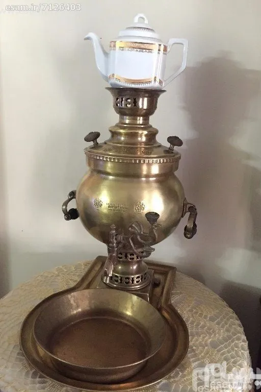 سماور ذغالی مهردار 1942 میلادی 6 لیتری