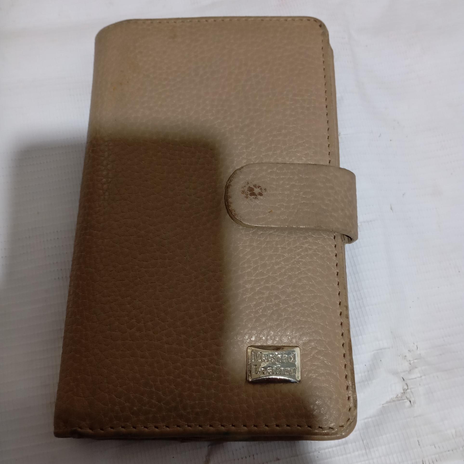 کیف پول زنانه رنگ کرم