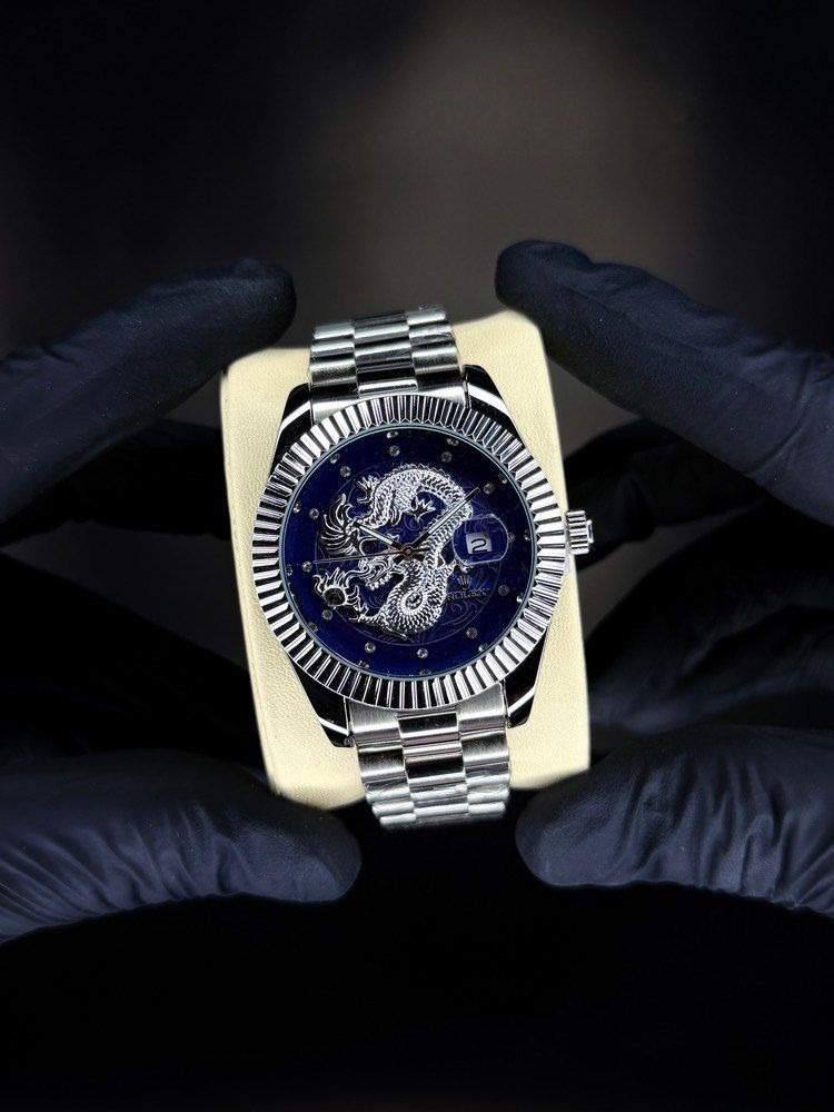 ساعت رولکس دراگون مردانه (ROLEX) صفحه سرمه ای