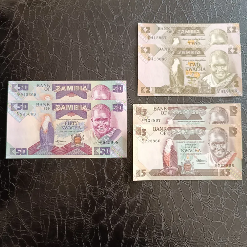 3 جفت اسکناس بانکی کواچا زامبیا