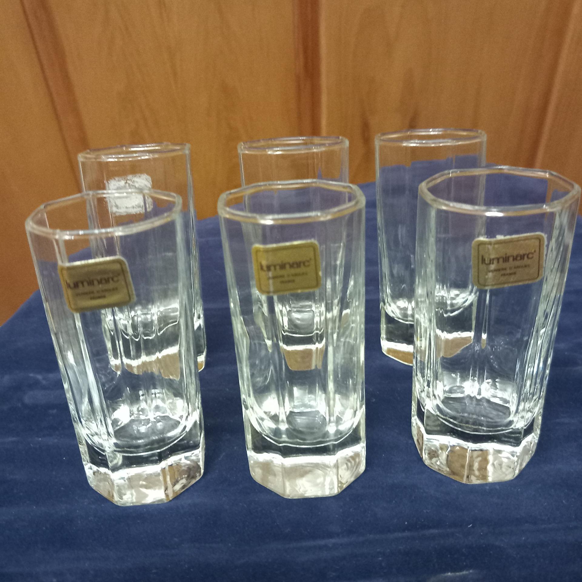 فرانسوی 6عدد شات Luminarc قدیمی/ زیبا و چشم نواز