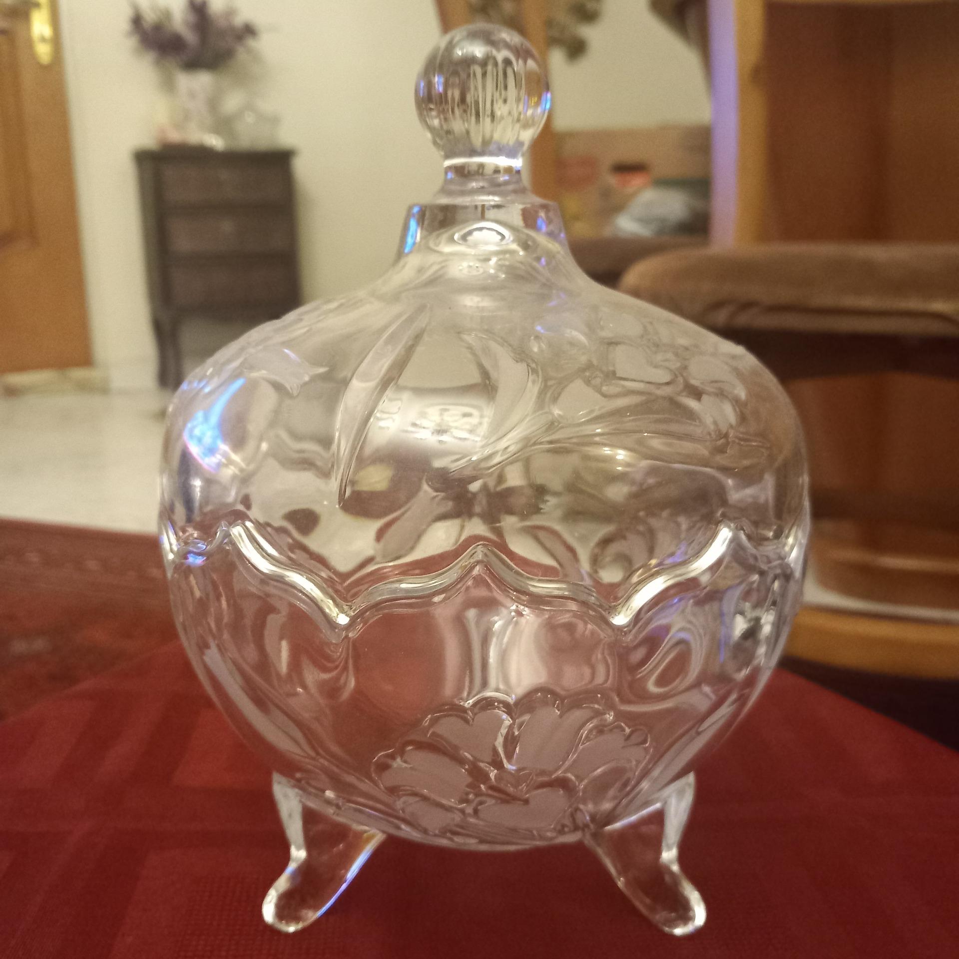 کریستال قدیمی خورشیدی/ شکلات خوری/ آنتیک