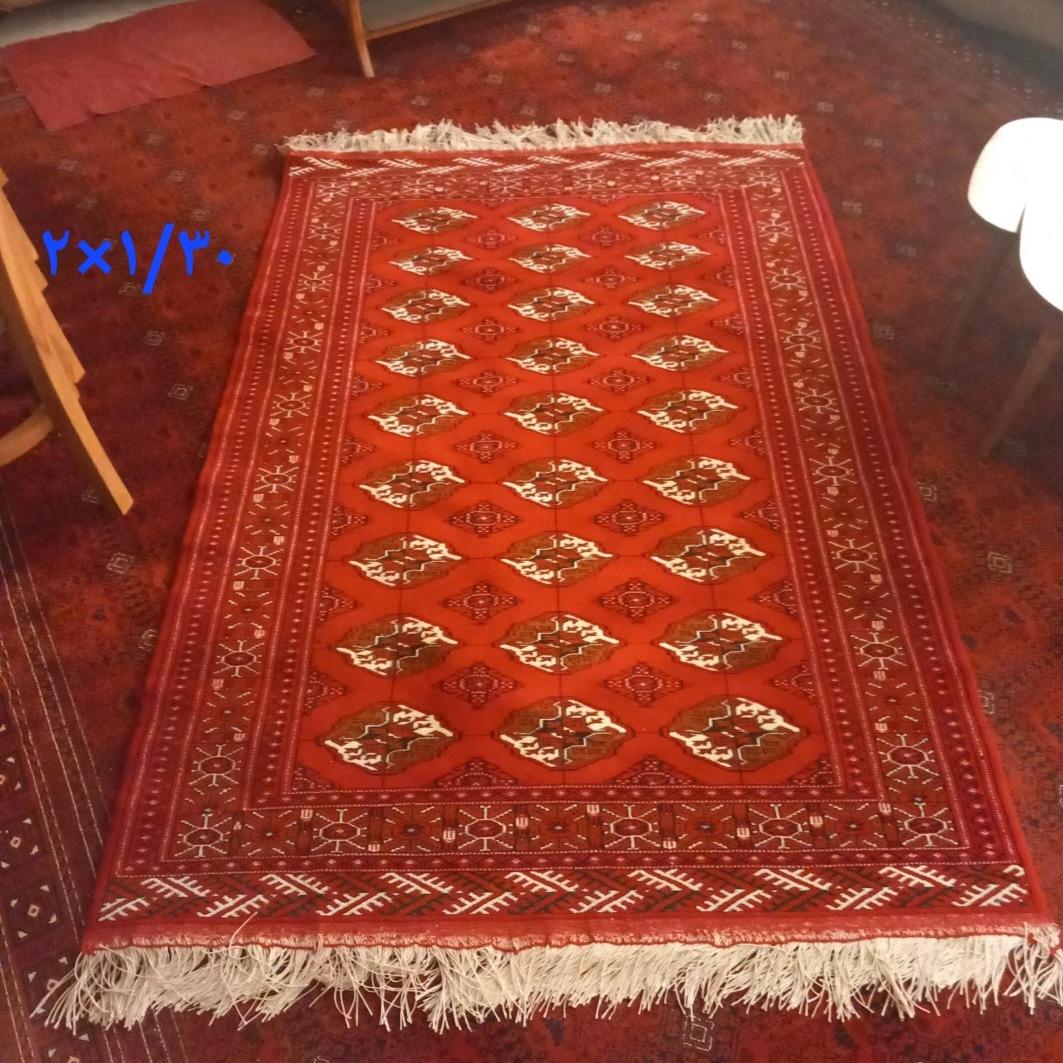 قالیچه دستبافت ترکمنی بسیار زیبا نفیس/ لاکی خوشرنگ