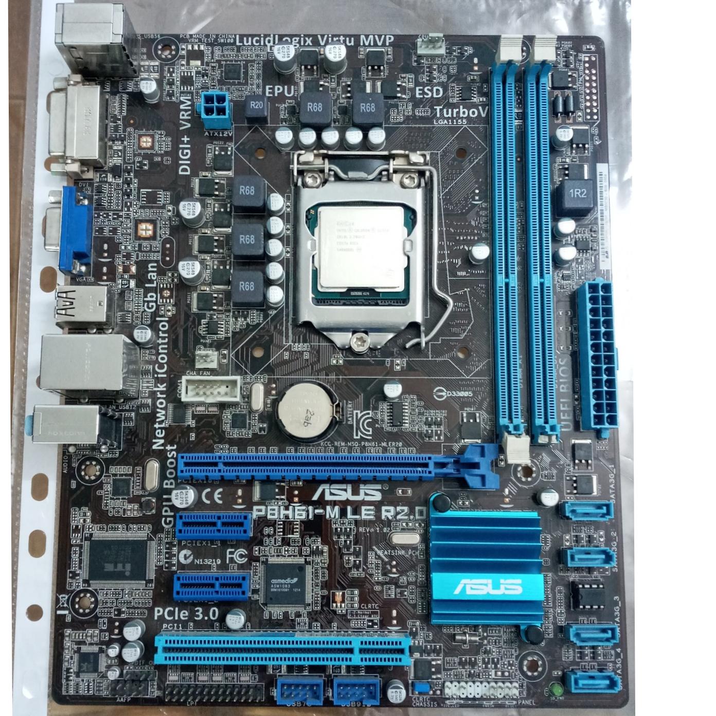 باندل مادربرد  ASUS P8 H61-M LE R2.0 و RAM و CPU