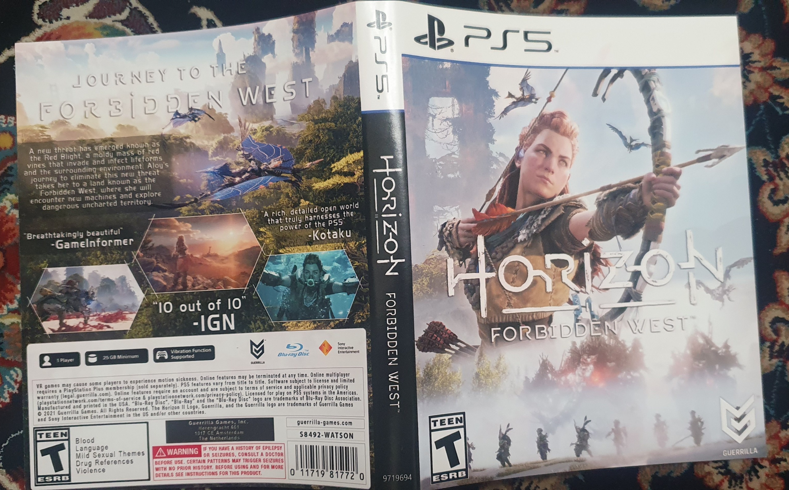 بازی horizon forbidden west ps5 کاور کاستومایز