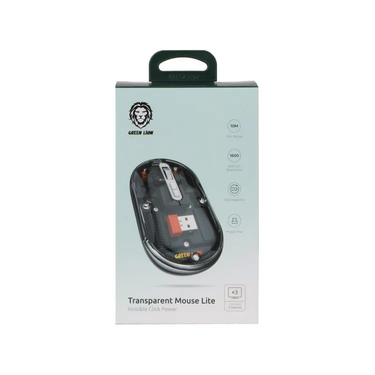 ماوس بی سیم گرین لاین مدل Transparent Mouse Lite
