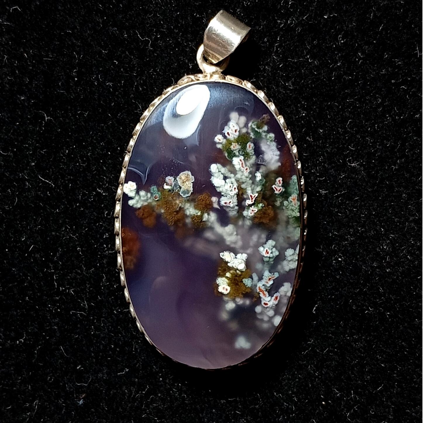 آویز عقیق شجر هفت رنگ بینظیر