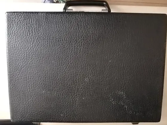سامسونیت یا سامسونت قدیمی چرم مشکی - اصل samsonite