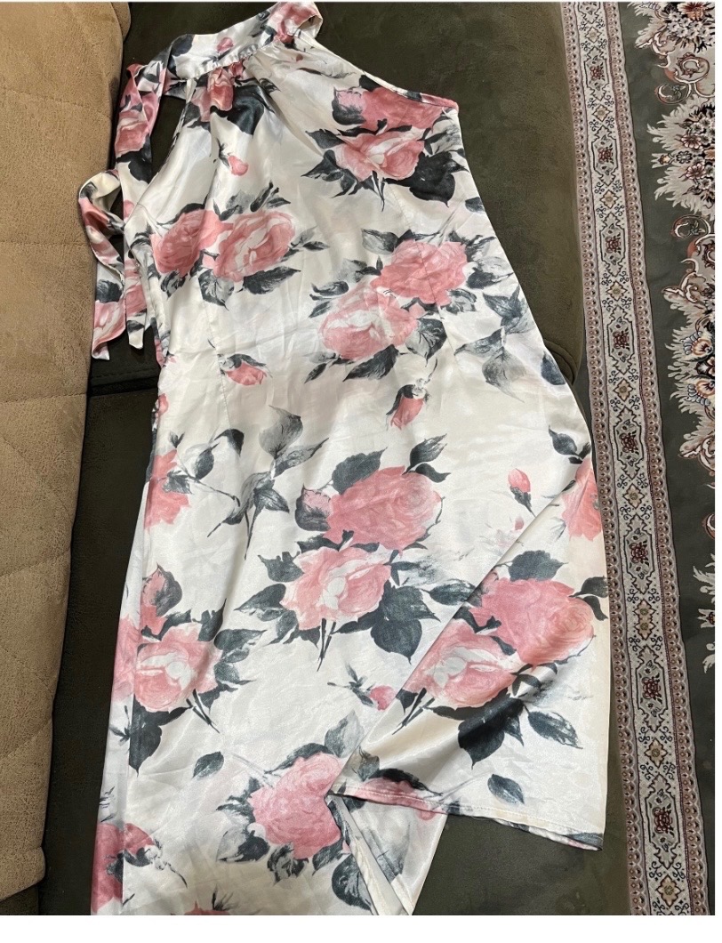 پیراهن شب ساتن سایز 38 خارجی