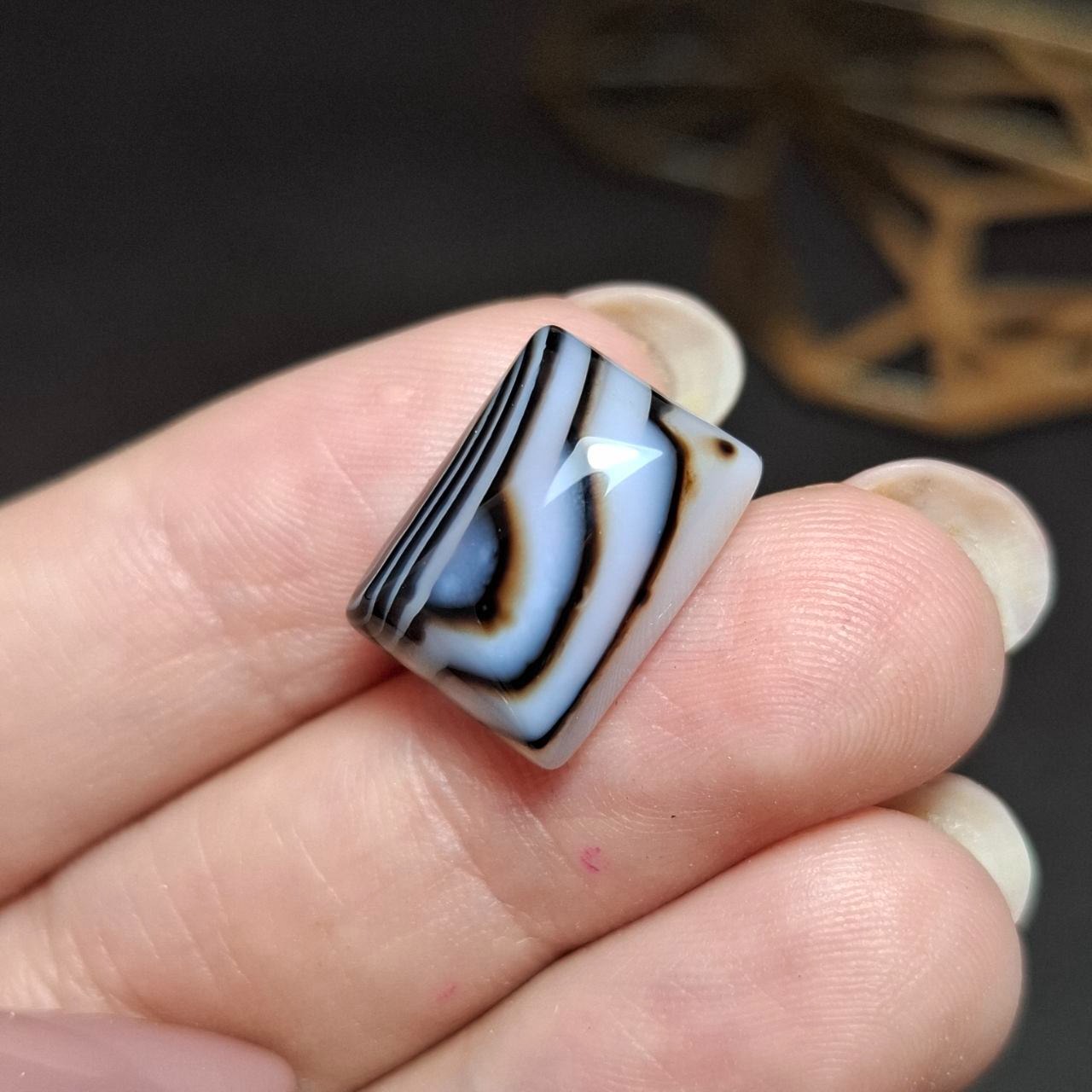 نگین سنگ اونیکس سلیمانی معدنی  کد10416