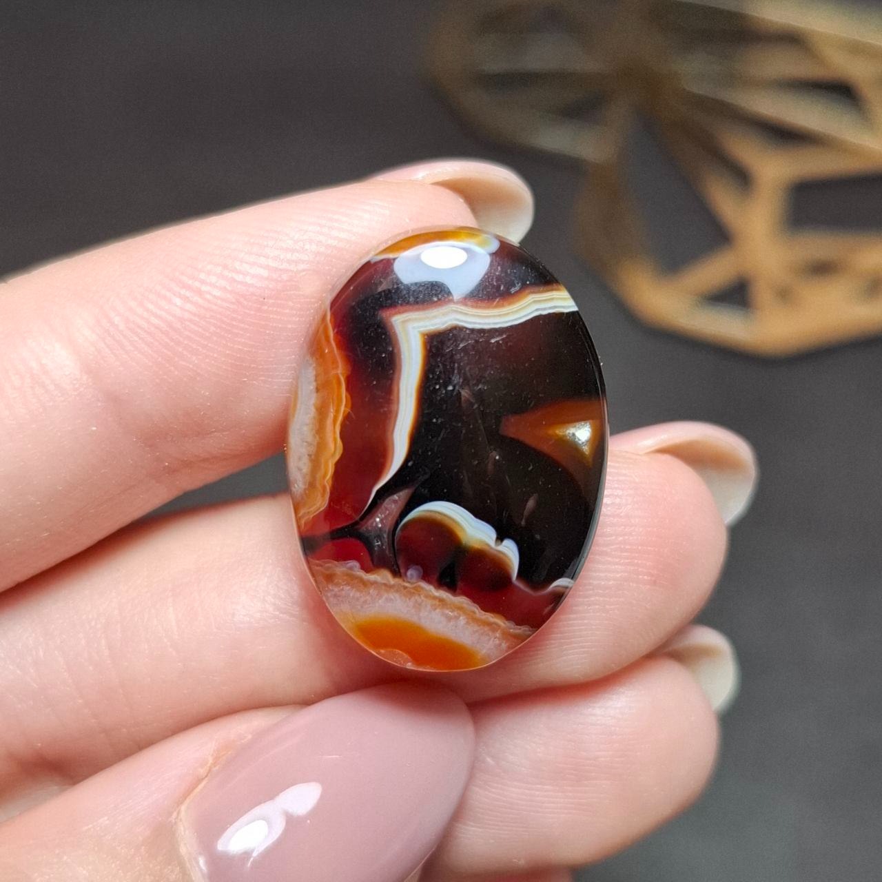 نگین سنگ عقیق معدنی خراسانی نمونه خاص کد10426