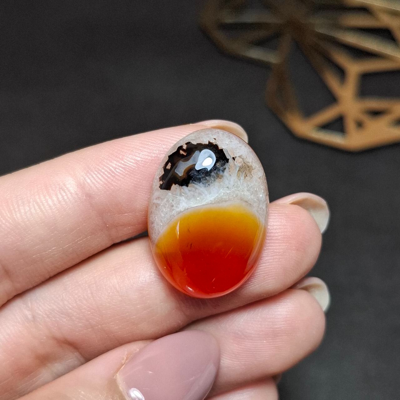 نگین سنگ عقیق ژئودی معدنی خراسانی کد10427