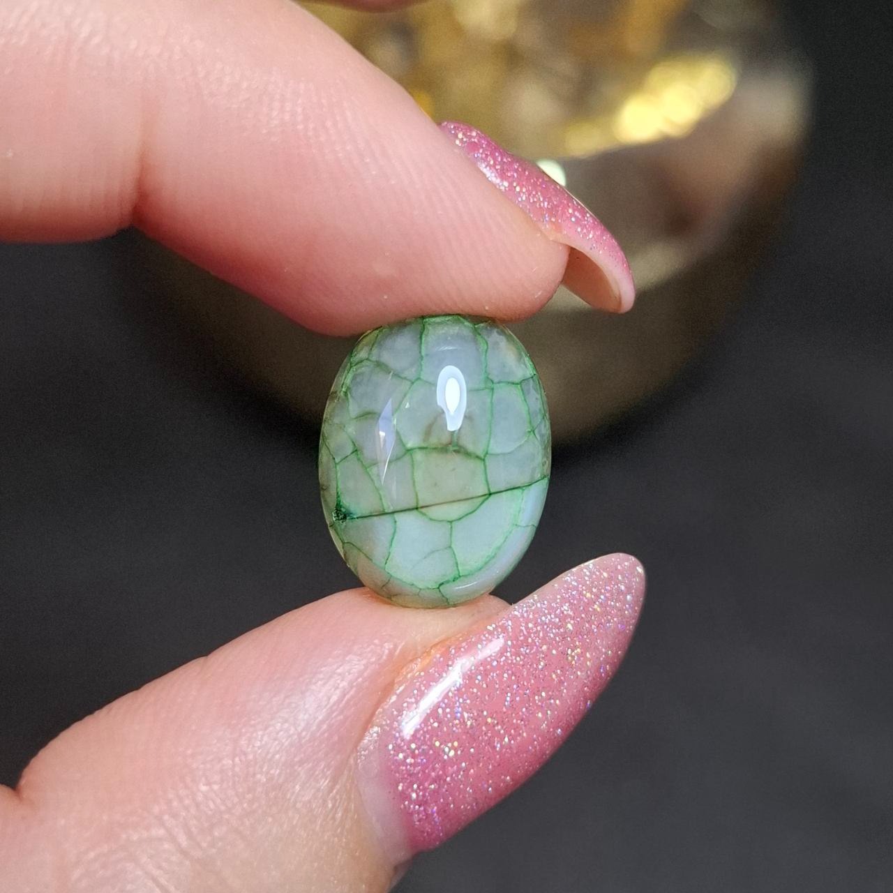 نگین سنگ عقیق دراگون معدنی کد  10435